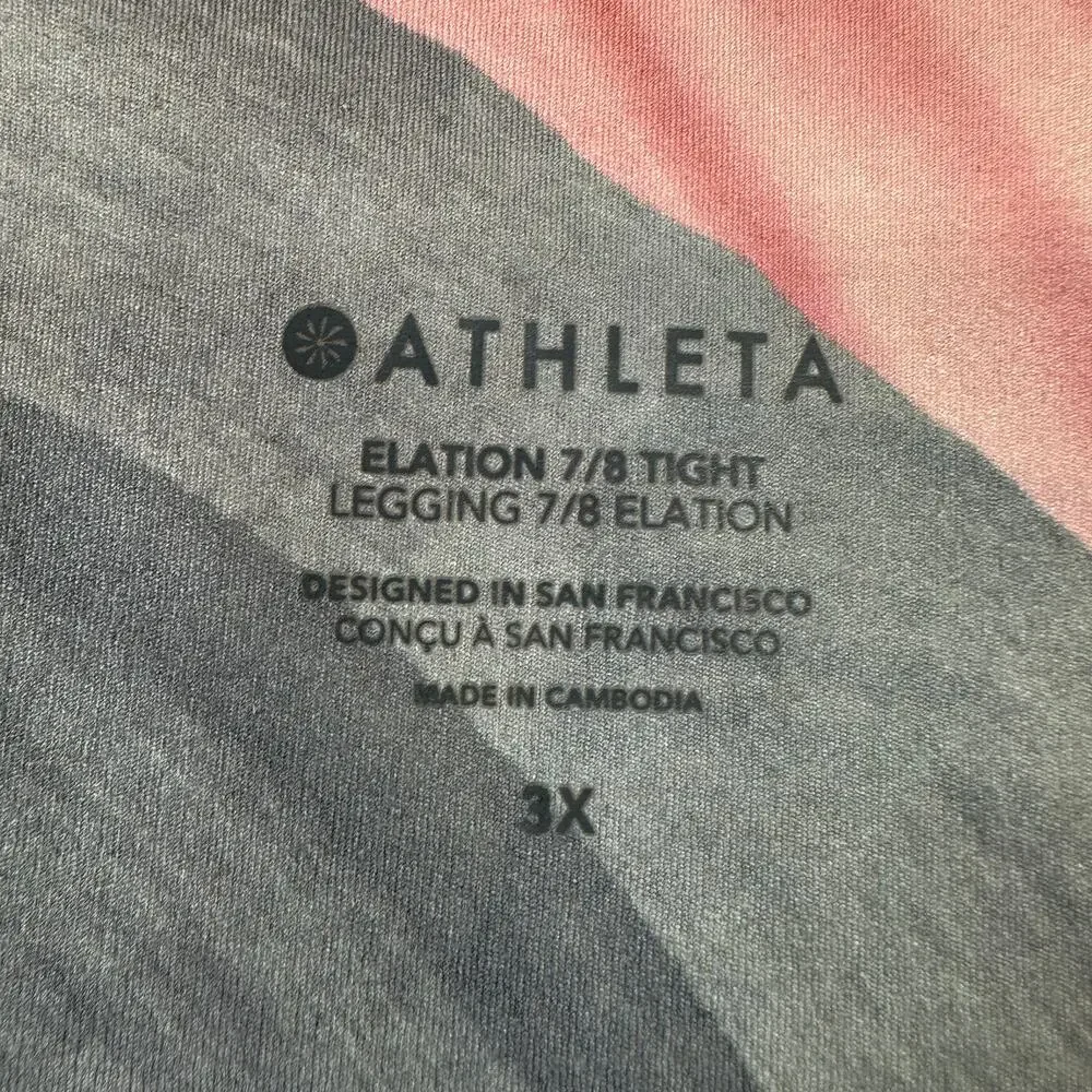 Athleta Leggings Womens 3X Elation 7/8 Vibrance Orchid Pink Yoga High Rise Gym - Picture 4 of 10